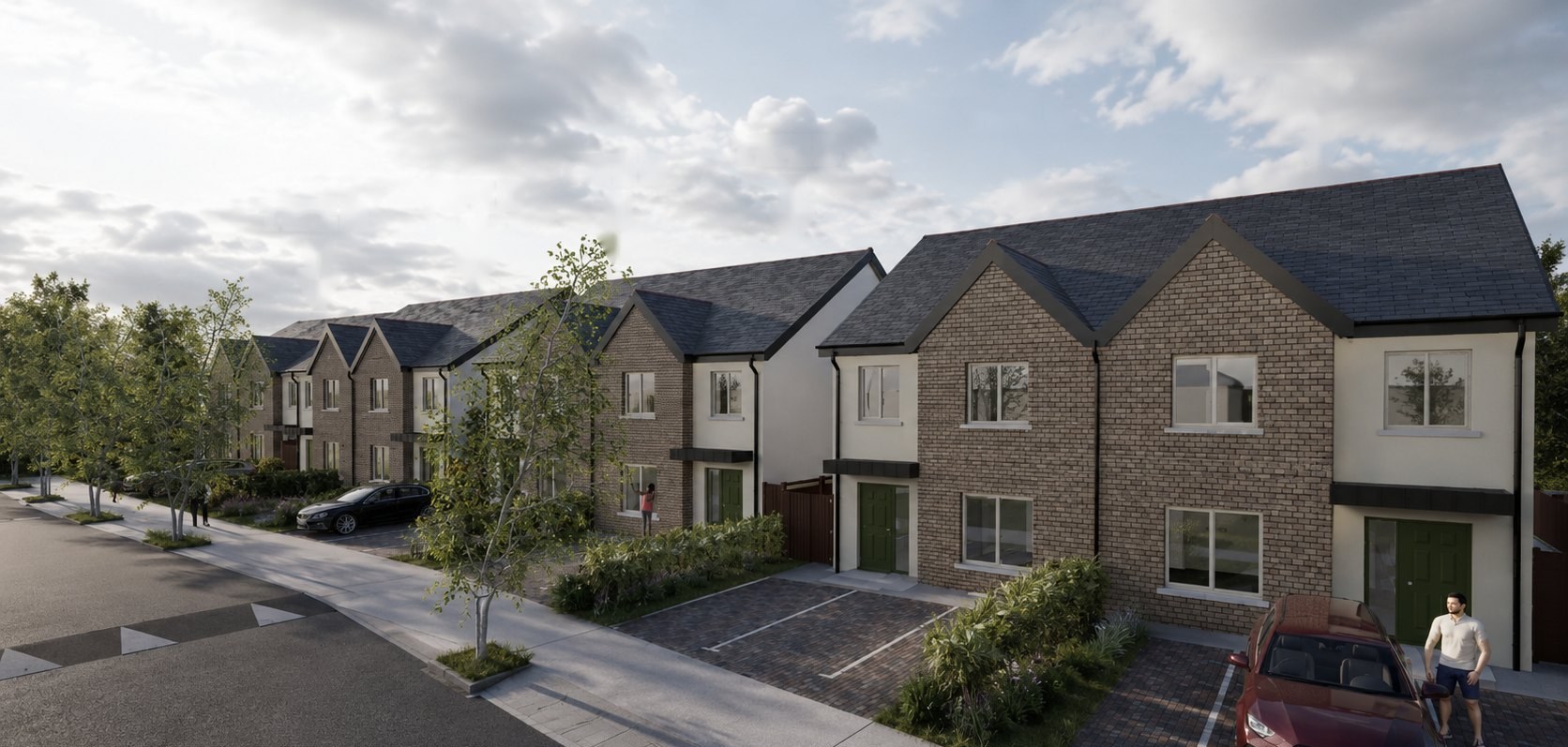 The Ramor, a three bedroom semi detached home at The Drumlins
